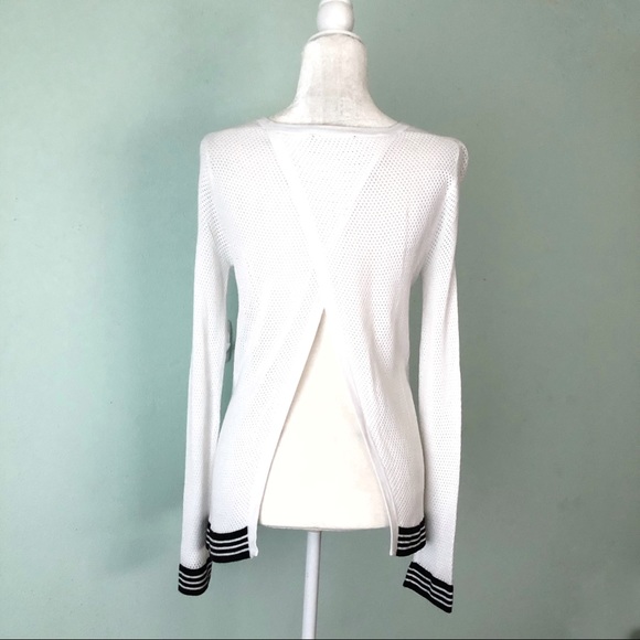 Rag & Bone Lightweight Mesh Splitback Knit Top - Picture 6 of 10